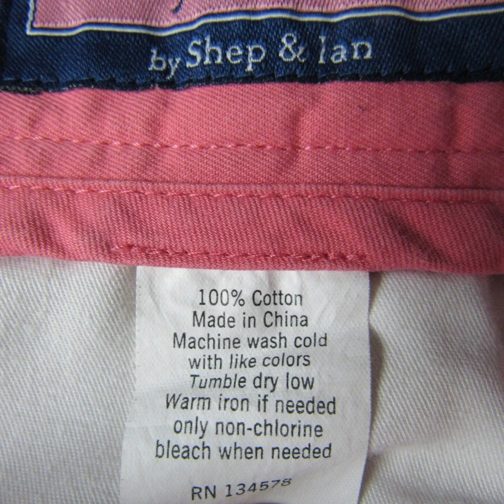 Vineyard Vines Club Short Mens 38 Pink Cotton Chino Shorts